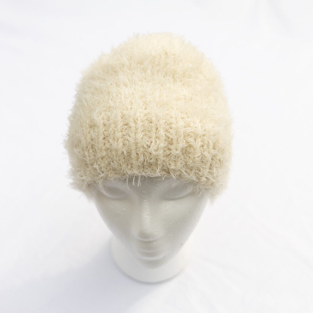 Hand Knit Luxury Alpaca and Merino Wool Fur Beanie Winter Hat